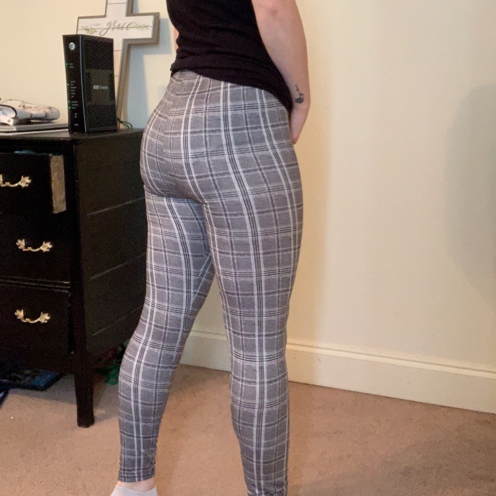 Plaid leggings